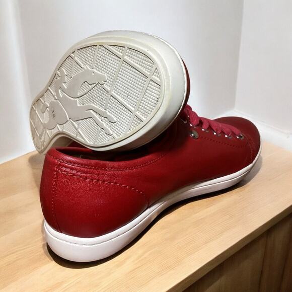 Longchamp red leather sneakers women’s 38 - Picture 4 of 6